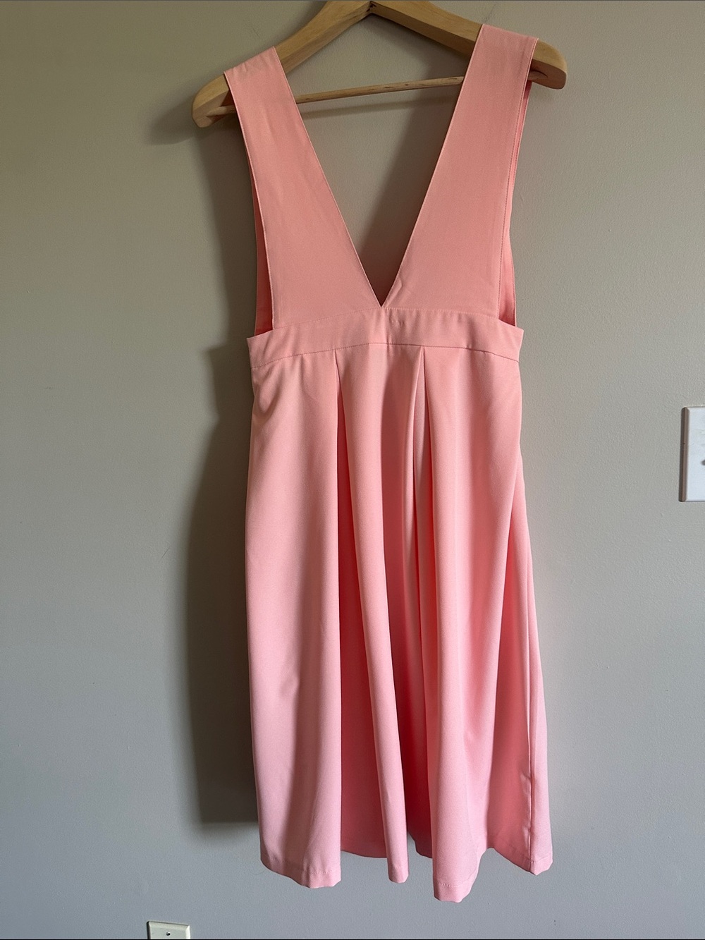 Pink Plunge V Neck Midi Dress - Picture 6 of 9